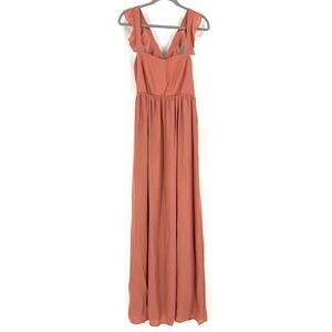Show Me Your MuMu June Maxi Dress Rustic Mauve Crisp XL NWT